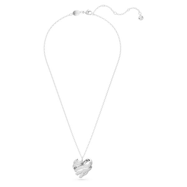 Swarovski Volta ezüst színű nyaklánc csavart szív kristály medállal 5647584