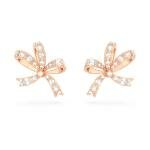 Swarovski Volta rozé színű bedugós fülbevaló kristály masnival 5647572