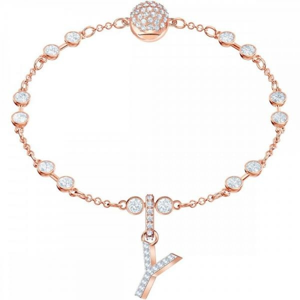 Swarovski Y betű rozé charm 5437612