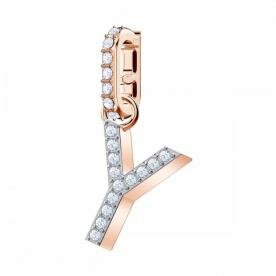 Swarovski Y betű rozé charm 5437612