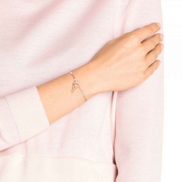 Swarovski Y betű rozé charm 5437612