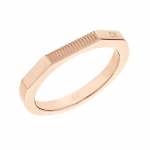 Szögletes bordázott rozé színű gyűrű