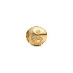 Texturált Yin és Yang shine mini charm