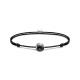 Thomas Sabo  Állítható fekete textil karkötő fazettált hematit gyönggyel A2104-173-5-L22V