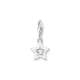 Thomas Sabo  Ezüst csillag charm fehér tűzzománccal és cirkóniával 2044-041-14