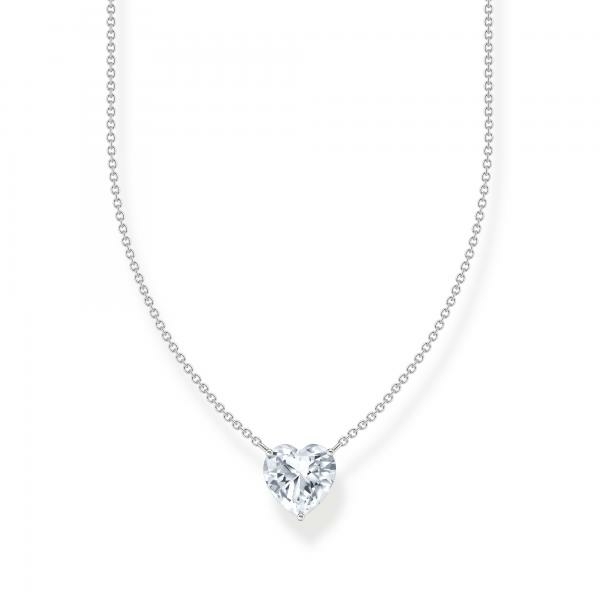 Thomas Sabo  Ezüst nyaklánc áttetsző szív alakú medállal KE2211-051-14-L45v
