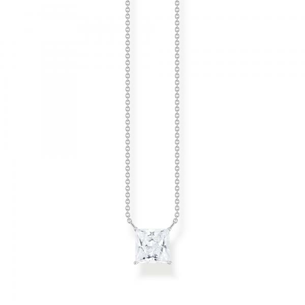 Thomas Sabo  Ezüst nyaklánc négyzet alakú cirkónia medállal KE2212-051-14-L45v