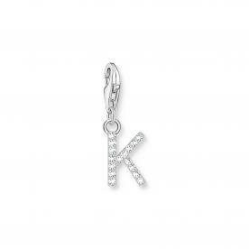 Thomas Sabo  K betű ezüst charm cirkóniával 1950-051-14