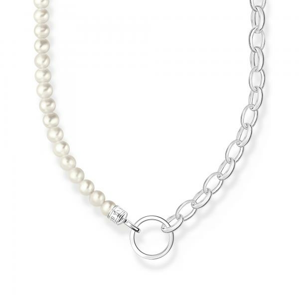 Thomas Sabo  Tenyésztett gyöngy láncos állítható charmtartós ezüst nyaklánc KE2188-082-14-L45V