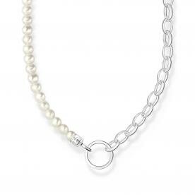Thomas Sabo  Tenyésztett gyöngy láncos állítható charmtartós ezüst nyaklánc KE2188-082-14-L45V