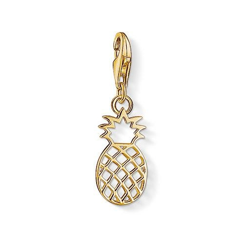 Thomas Sabo 18K arannyal bevont ananász ezüst charm 1439-413-39