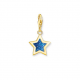 Thomas Sabo 18K arannyal bevont ezüst csillag charm kék glitteres tűzzománccal 2056-427-32