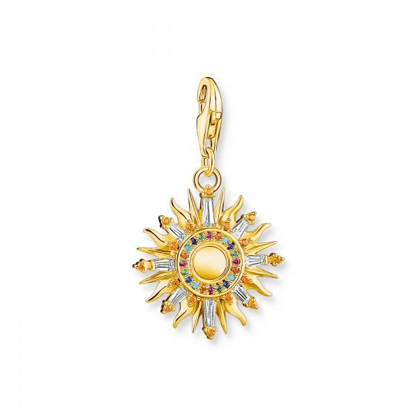 Thomas Sabo 18K arannyal bevont ezüst nap charm 1935-488-7