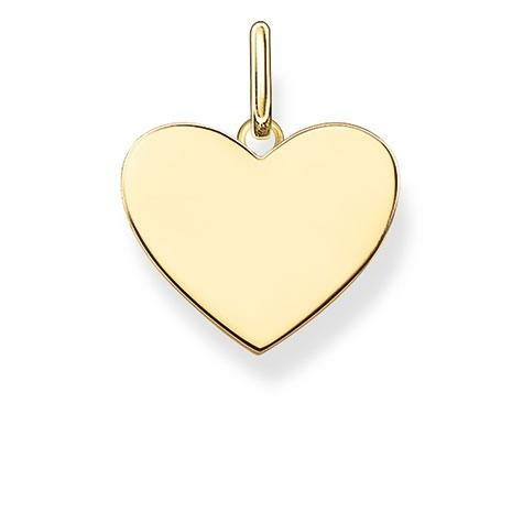 Thomas Sabo 18K arannyal bevont gravírozható ezüst szív medál LBPE0002-413-12