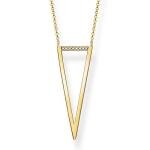 Thomas Sabo 18K arannyal bevont háromszög ezüst nyaklánc gyémánttal D_KE0008-924-14-L80