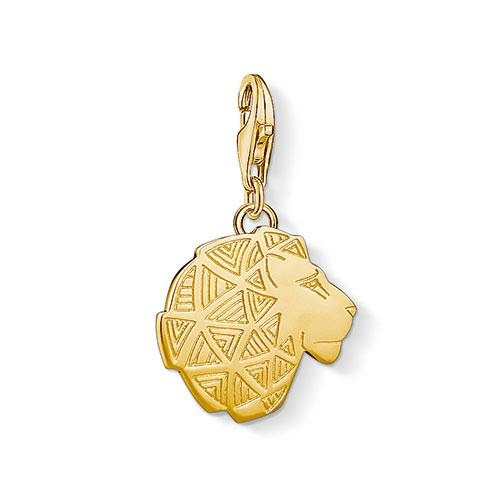 Thomas Sabo 18K arannyal bevont oroszlán ezüst charm 1419-413-39