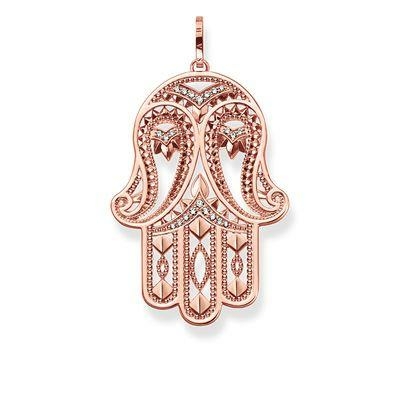 Thomas Sabo 18K rozé arannyal bevont Fatima keze ezüst medál PE731-416-14