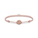 Thomas Sabo Állítható drapp textil karkötő rozé arabeszk gyönggyel A2126-597-40-L22V