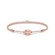 Thomas Sabo Állítható drapp textil karkötő rozé szív gyönggyel A2123-597-40-L22V