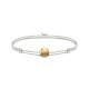 Thomas Sabo Állítható fehér textil karkötő achát gyönggyel A2121-130-16-L22V