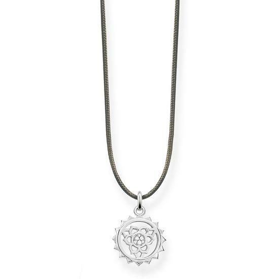 Thomas Sabo Állítható textil choker ezüst csakra medállal LSKE011-401-5-L80