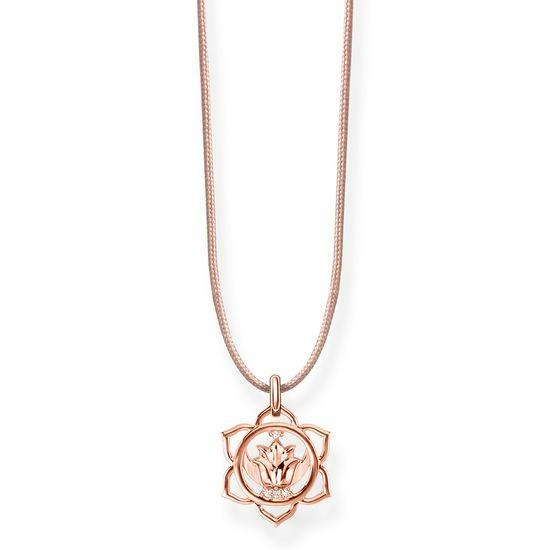 Thomas Sabo Állítható textil choker rozé csakra medállal LSKE010-898-19-L80