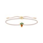 Thomas Sabo Állítható textil karkötő ananásszal LS129-472-7-L20v