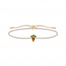 Thomas Sabo Állítható textil karkötő ananásszal LS129-472-7-L20v