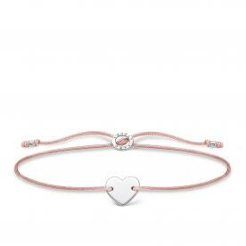 Thomas Sabo Állítható textil karkötő ezüst szívvel A1996-173-19-L20