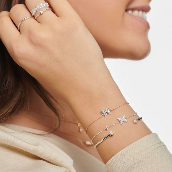 Thomas Sabo Állítható textil karkötő pillangóval LS117-401-19-L20v