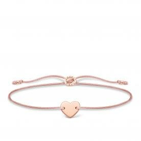 Thomas Sabo Állítható textil karkötő rozé szívvel A1996-597-19-L20