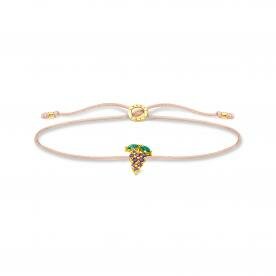 Thomas Sabo Állítható textil karkötő szőlővel LS127-472-7-L20