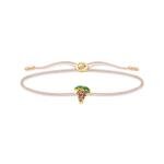 Thomas Sabo Állítható textil karkötő szőlővel LS127-472-7-L20