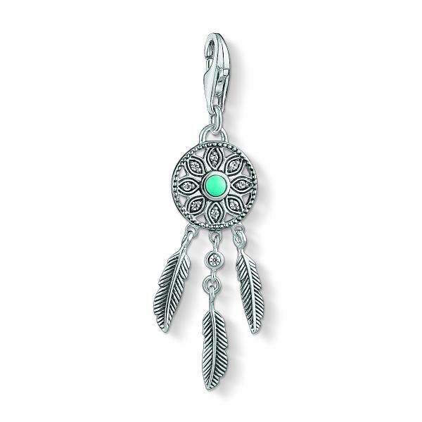 Thomas Sabo Álomfogó ezüst charm cirkóniával türkizzel 1326-646-17