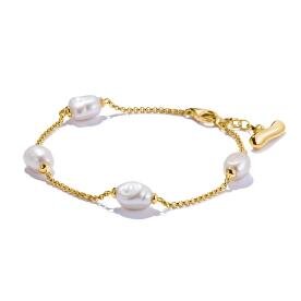 Thomas Sabo Arannyal bevont ezüst karkötő tenyésztett gyöngyökkel A2189-430-14-L19v