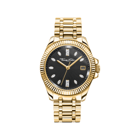 Thomas Sabo Arany színű női karóra fekete számlappal WA0431-291-207