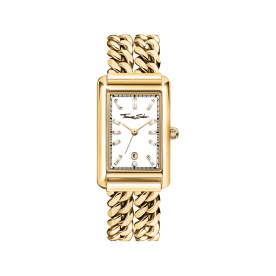 Thomas Sabo Arany színű téglalap alakú női óra WA0429-291-207-22
