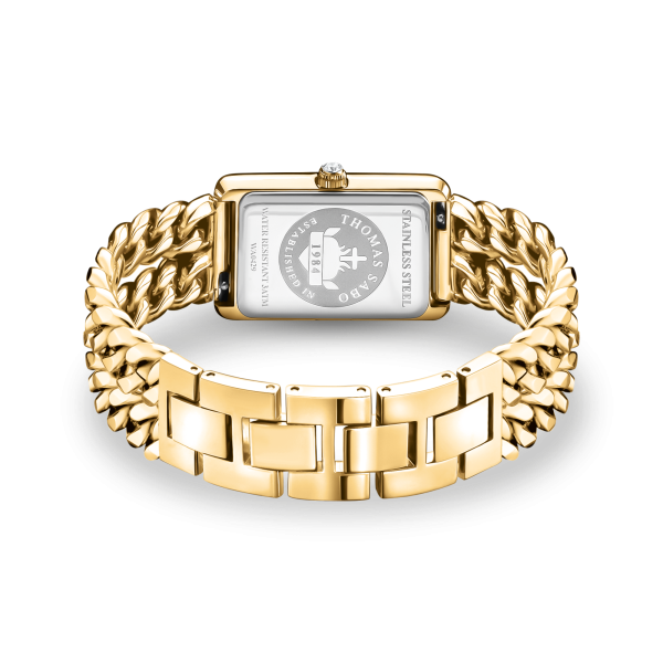 Thomas Sabo Arany színű téglalap alakú női óra WA0429-291-207-22