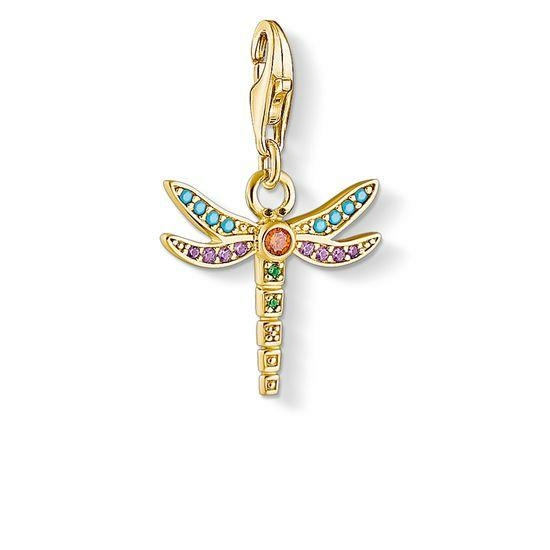 Thomas Sabo Arany szitakötő charm 1758-974-7