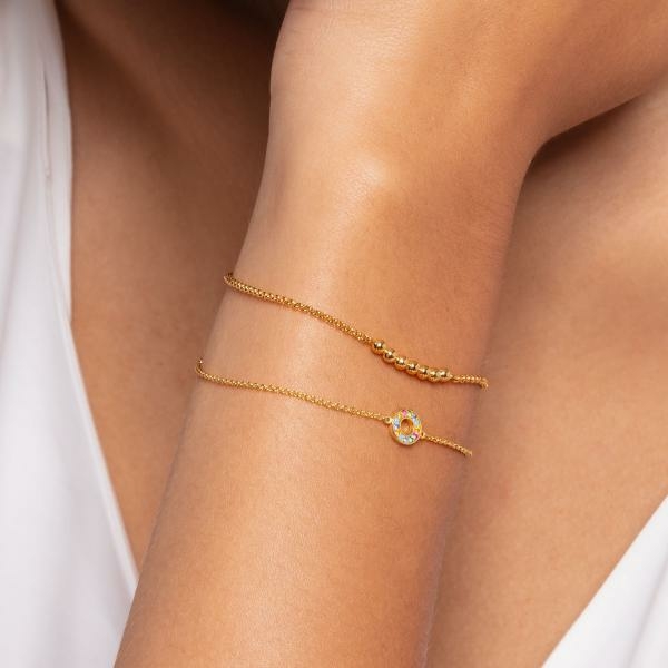 Thomas Sabo Aranyozot ezüst karkötő színes kövekkel A2000-488-7-L19