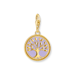 Thomas Sabo Aranyozott ezüst családfa charm lila tűzzománccal 2035-427-13