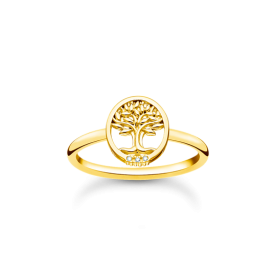 Thomas Sabo Aranyozott ezüst családfa gyűrű 