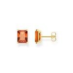 Thomas Sabo Aranyozott ezüst fülbevaló téglalap alakú narancs színű kővel H2201-472-8