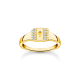 Thomas Sabo Aranyozott ezüst gyűrű függő lakattal 