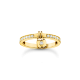 Thomas Sabo Aranyozott ezüst gyűrű lakattal 