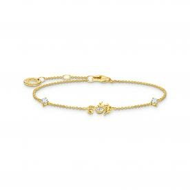 Thomas Sabo Aranyozott ezüst karkötő csikóhallal A2061-414-14-L19v