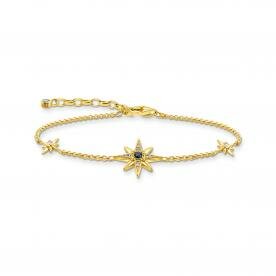 Thomas Sabo Aranyozott ezüst karkötő kozmikus csillaggal A2037-959-7-L19v