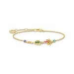 Thomas Sabo Aranyozott ezüst karkötő pálmafával és kaktusszal A2150-488-7-L19v
