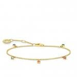 Thomas Sabo Aranyozott ezüst karkötő színes kövekkel A1998-488-7-L19v