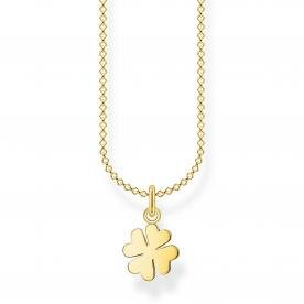 Thomas Sabo Aranyozott ezüst nyaklánc lóhere medállal KE2037-413-39-L45v